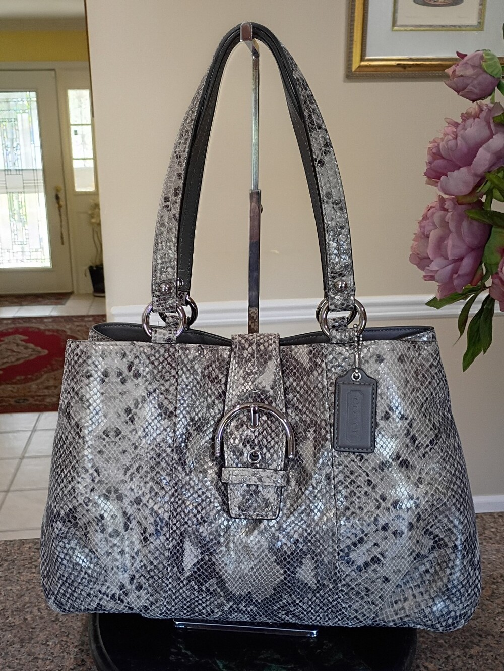 NWT Coach Soho Python Embossed Carryall